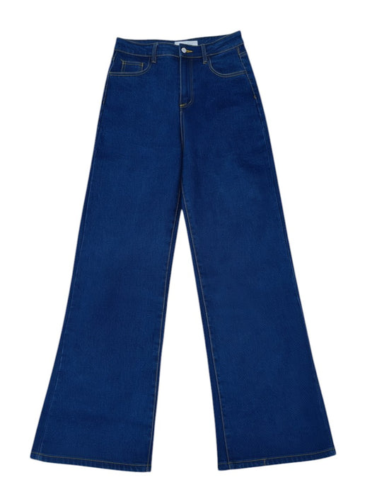 Classic High-Waisted Wide-Leg Denim