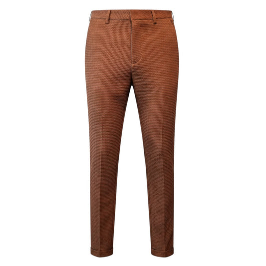 Bronze Honeycomb-Weave Chinos