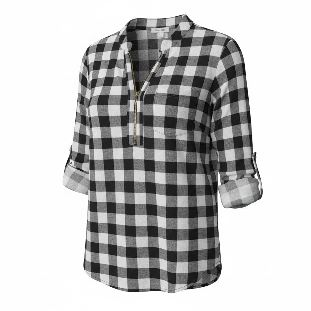 Monochrome Buffalo Plaid Shirt