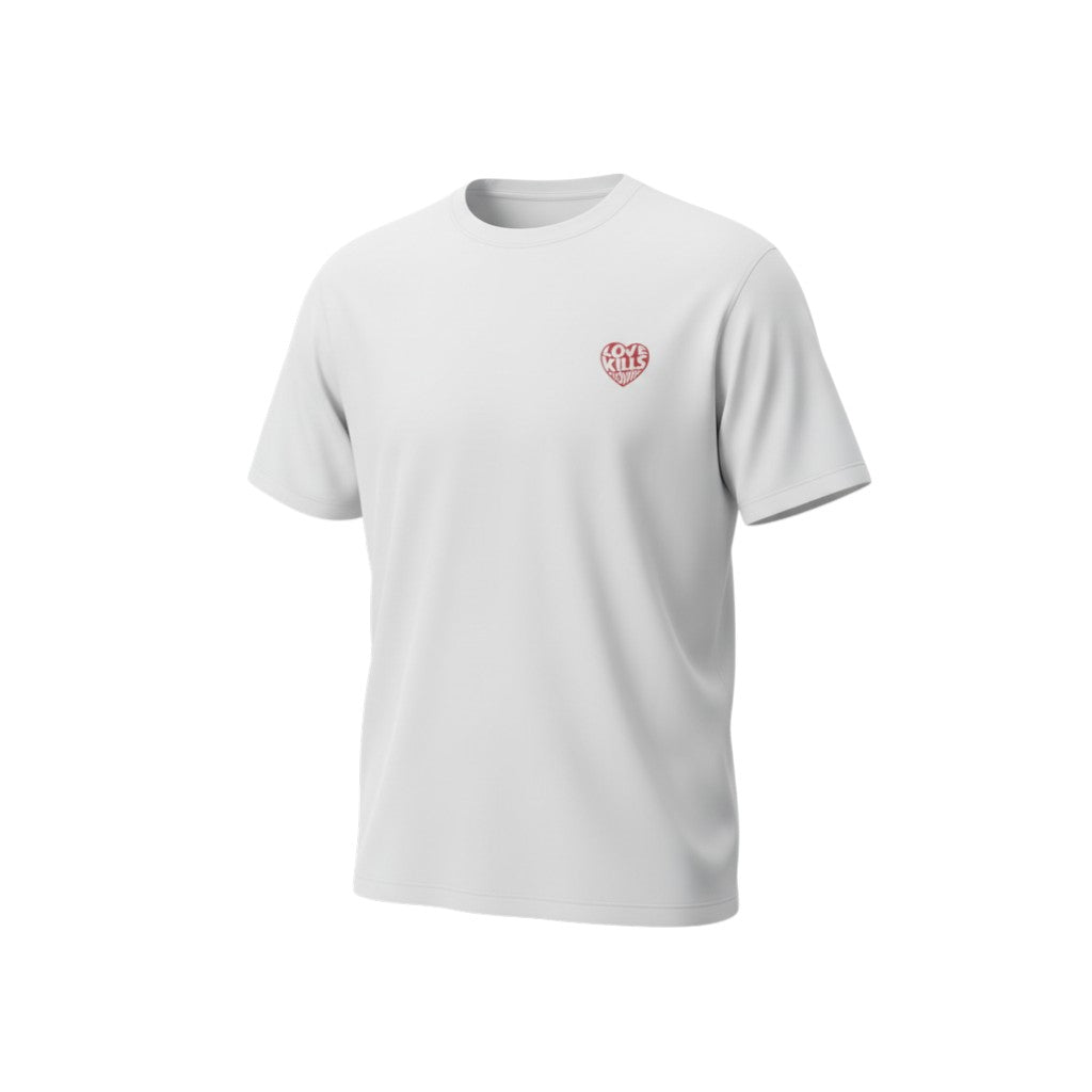 Ed Hardy Inspired "Love Kills Slowly" Unisex Graphic Tee (Off-White) - Size XL