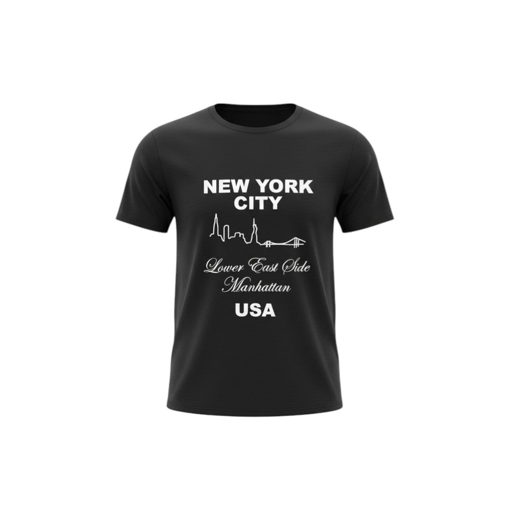 New York City Skyline Unisex Graphic Tee (Black) - Size XL