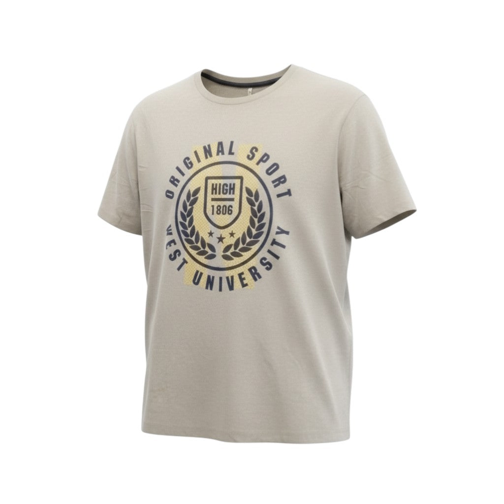 West University "Original Sport" Unisex Graphic Tee (Grey-Beige) - Size M