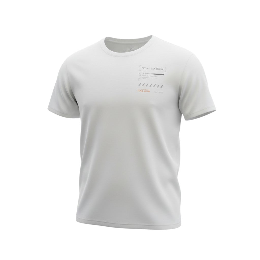 Flying Machine "High Key" Unisex Graphic Tee (Off-White) - Size XL