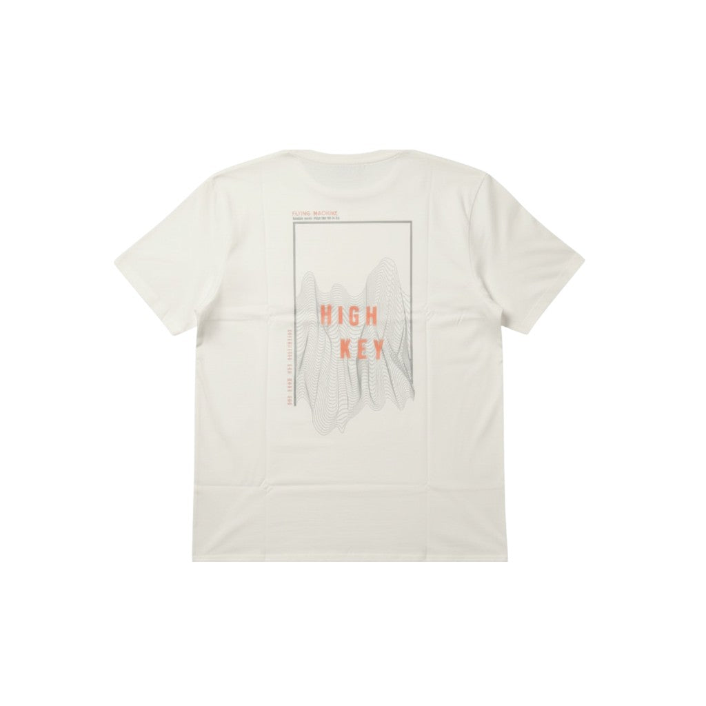 Flying Machine "High Key" Unisex Graphic Tee (Off-White) - Size XL