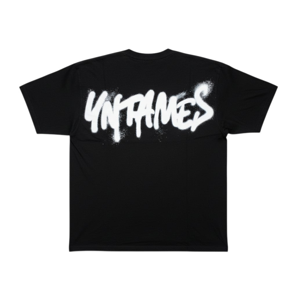 "UNTAMED" Graffiti Spray Unisex Graphic Tee (Black) - Size XL
