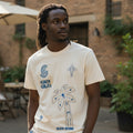 "Broken Reality" Surreal Graphic Unisex Tee (Cream) - Size XXL