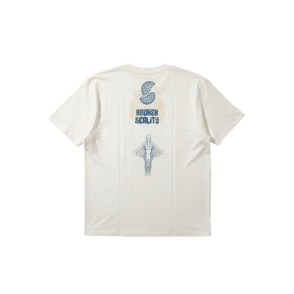 "Broken Reality" Surreal Graphic Unisex Tee (Cream) - Size XXL