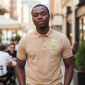 Multi-Croc Embroidered Unisex Polo (Camel) - Size M