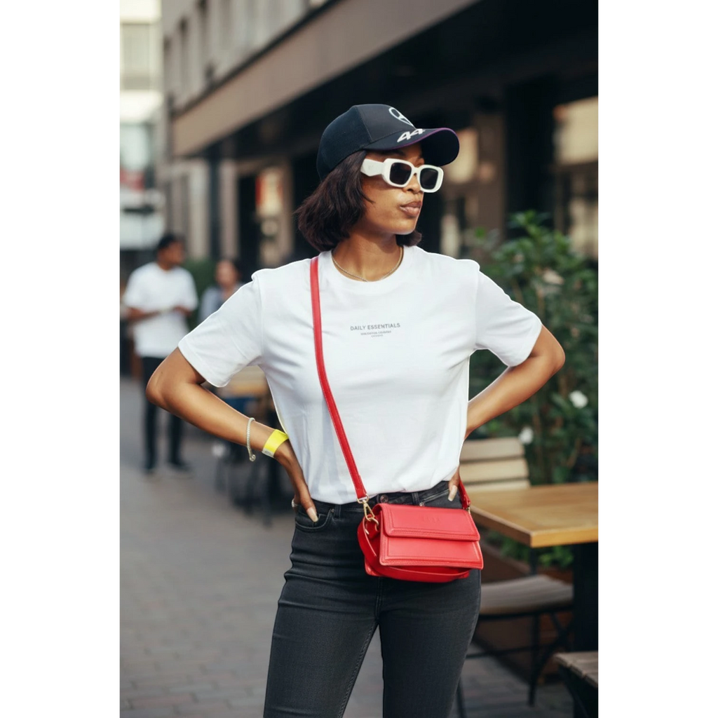 "Daily Essentials" Premium Signature Tee | Unisex Crisp White (Size S)