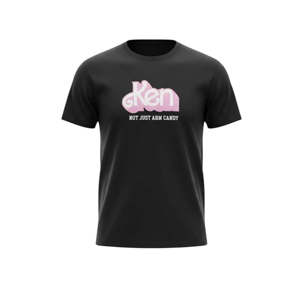 "Not Just Arm Candy" Unisex Graphic Tee | Jet Black (Size L)