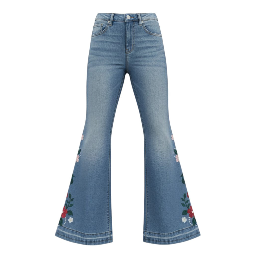 Shein Jeans: Floral Flare Bootcut