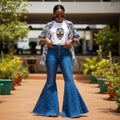 Shein Jeans: Pearl-Encrusted Mega Flare