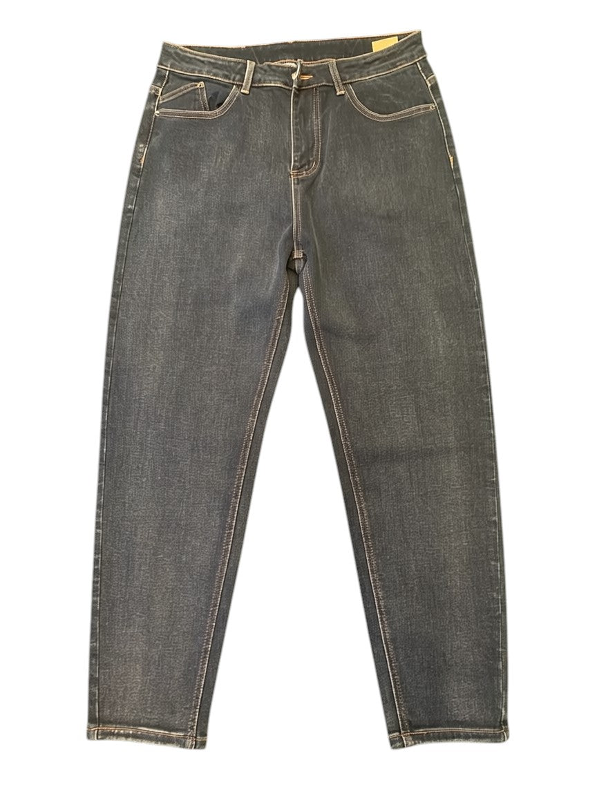 Midnight Charcoal Slim-Tapered Jeans