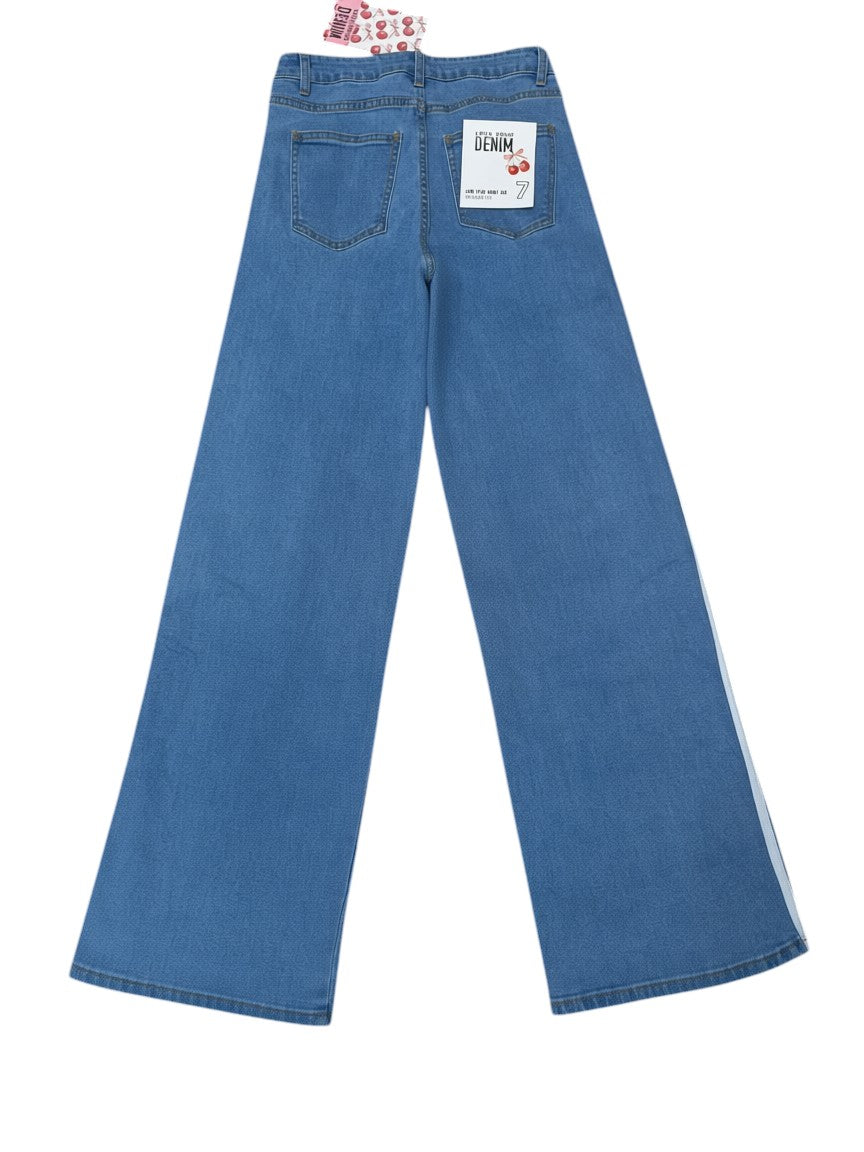 Love Soho White-Stripe Baggy Denim