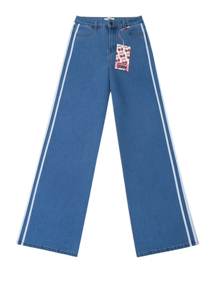 Love Soho White-Stripe Baggy Denim