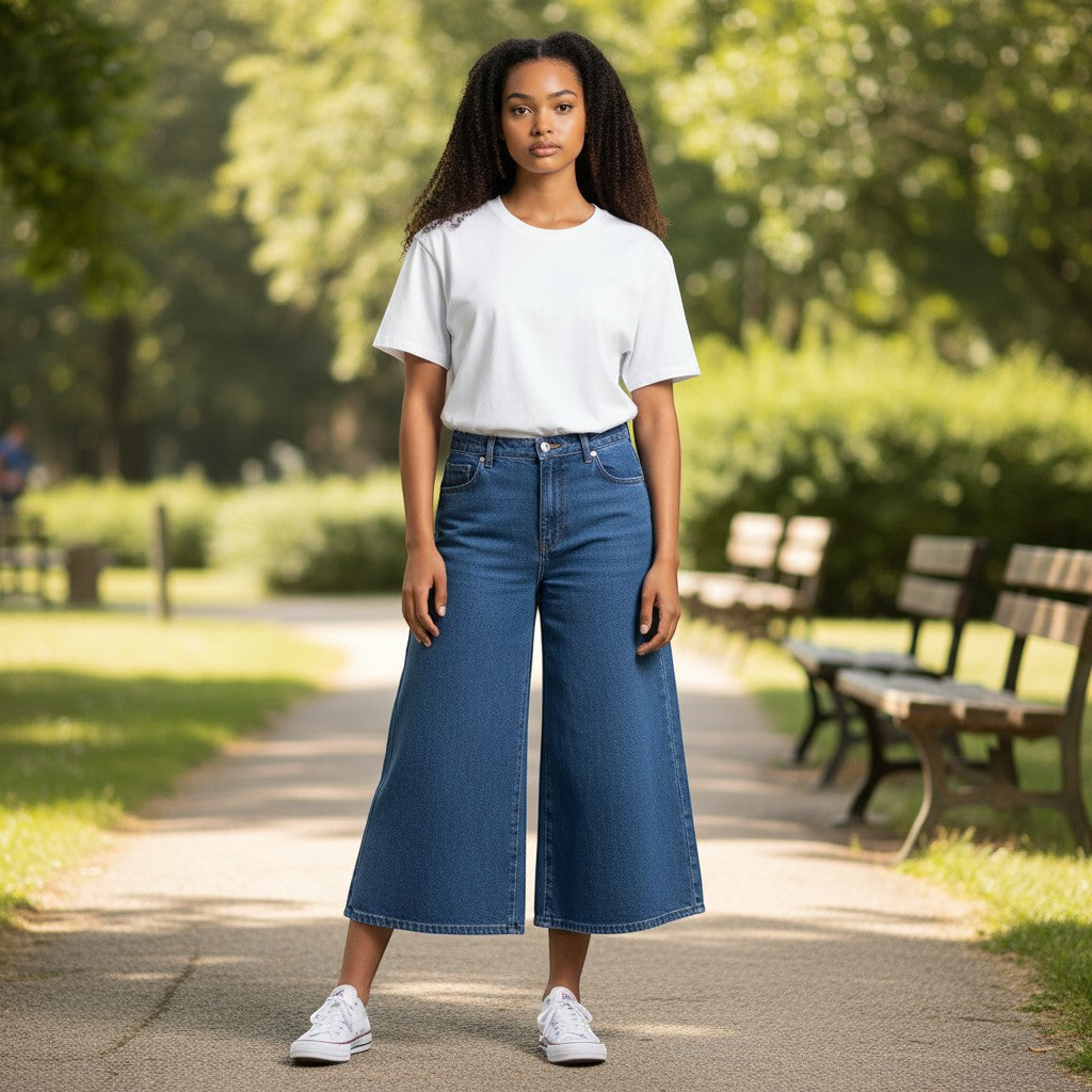 Love Soho Medium Blue Jot Baggy