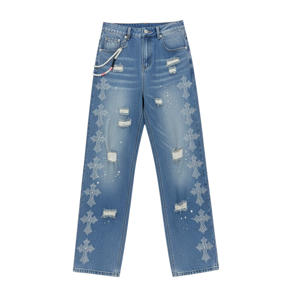 Side-Lace Cross Denims