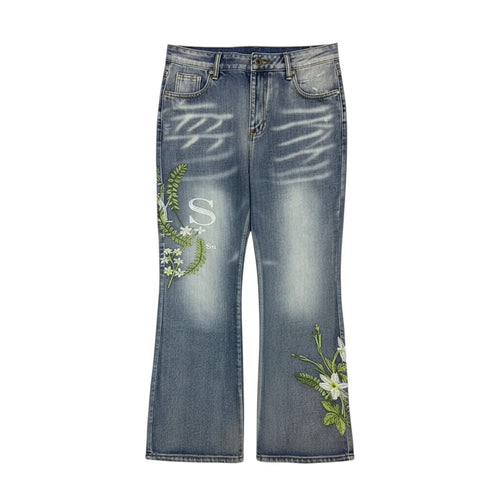 Meadow-Stitch Flare Jeans