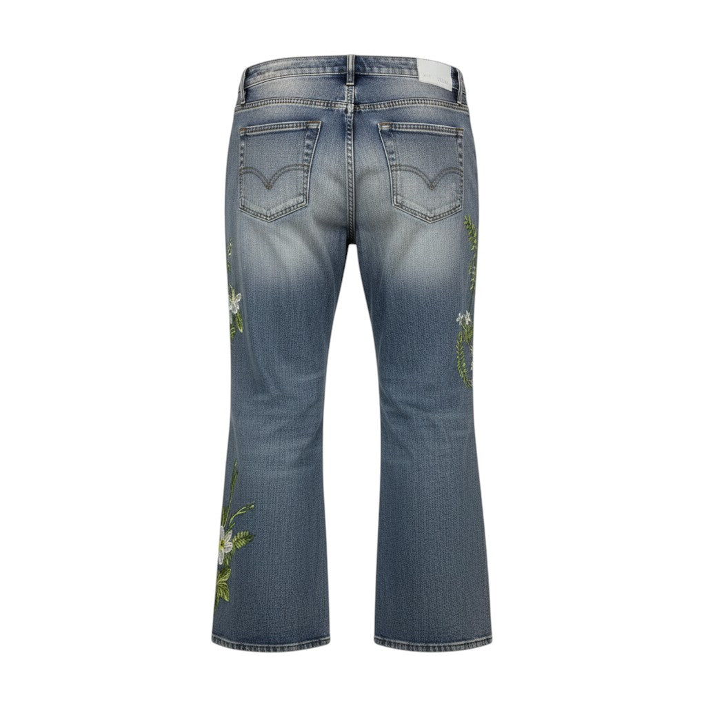 Meadow-Stitch Flare Jeans