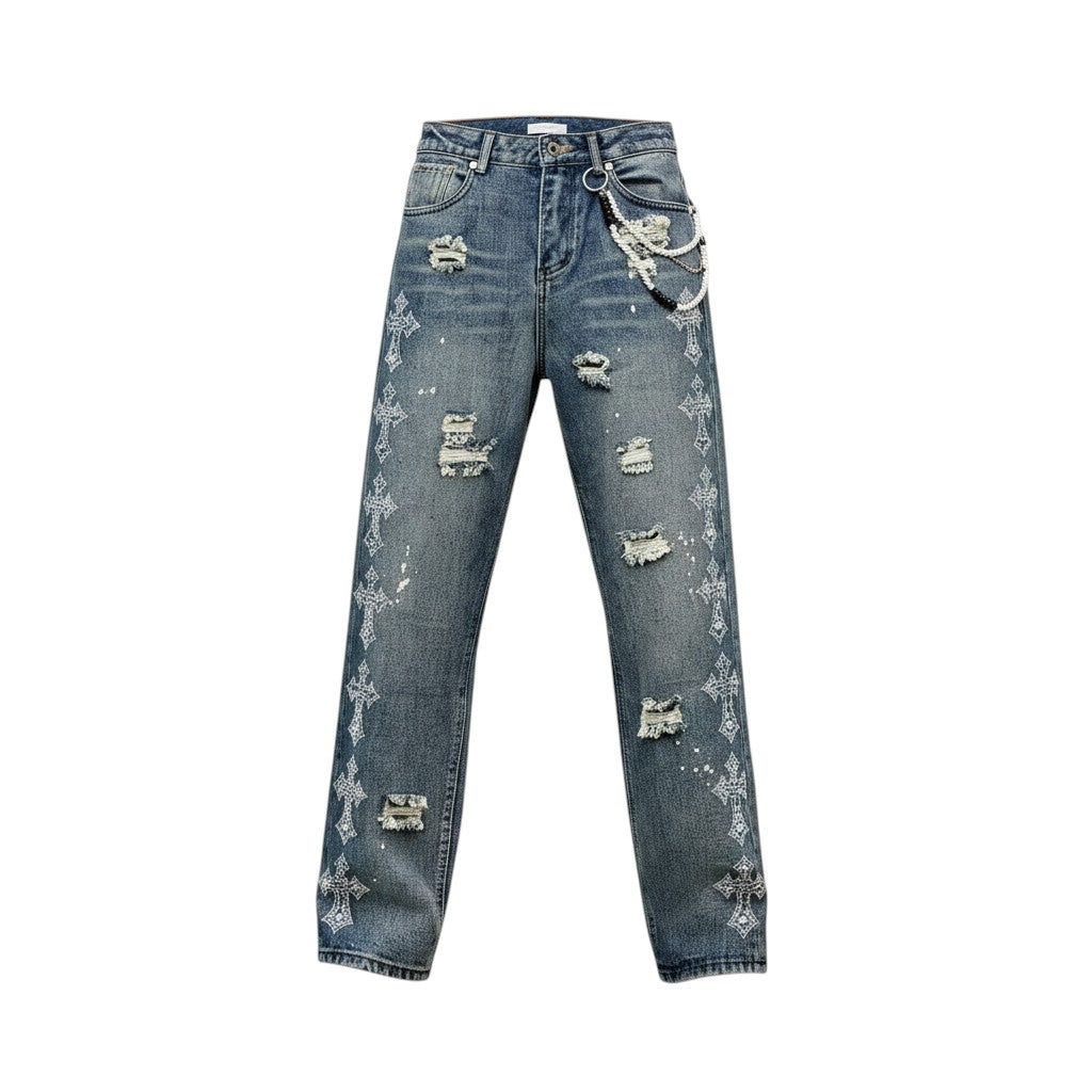 Stealth-Padded Flare Denims