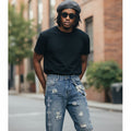 Stealth-Padded Flare Denims