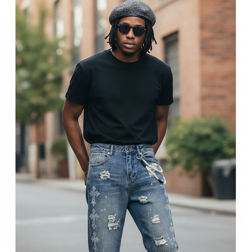 Stealth-Padded Flare Denims