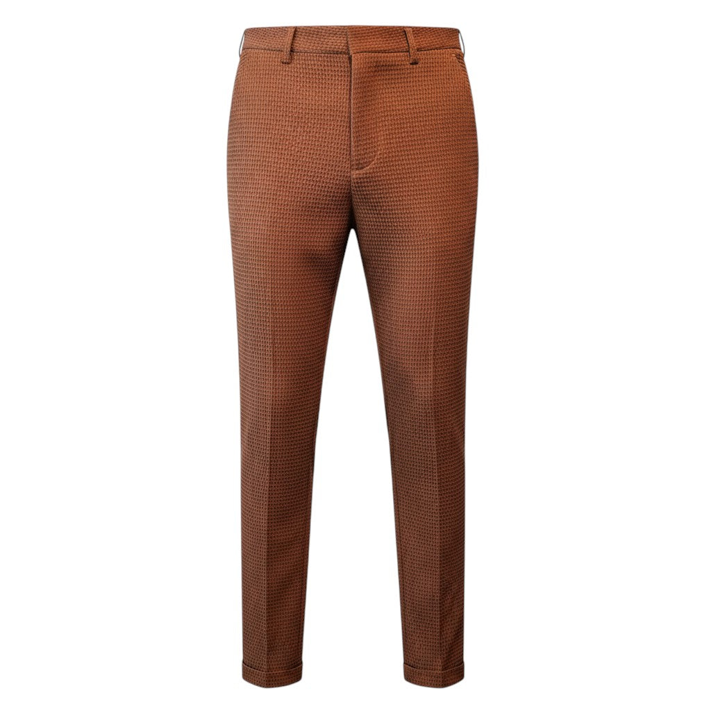 Bronze Honeycomb-Weave Pant Trouser
