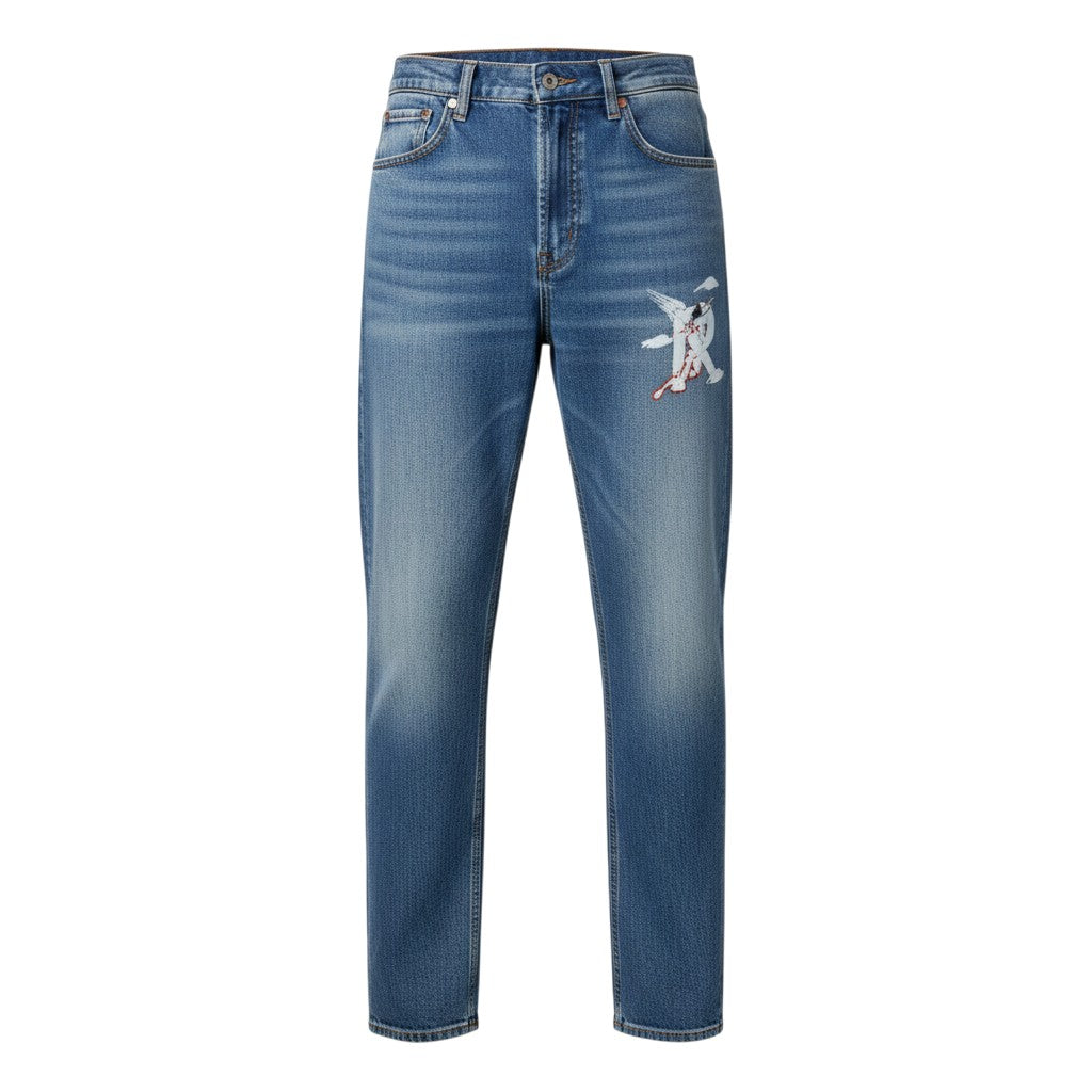 Nimbus Graphic Denim Set of 2: Elevate Your Co-ord - Blue