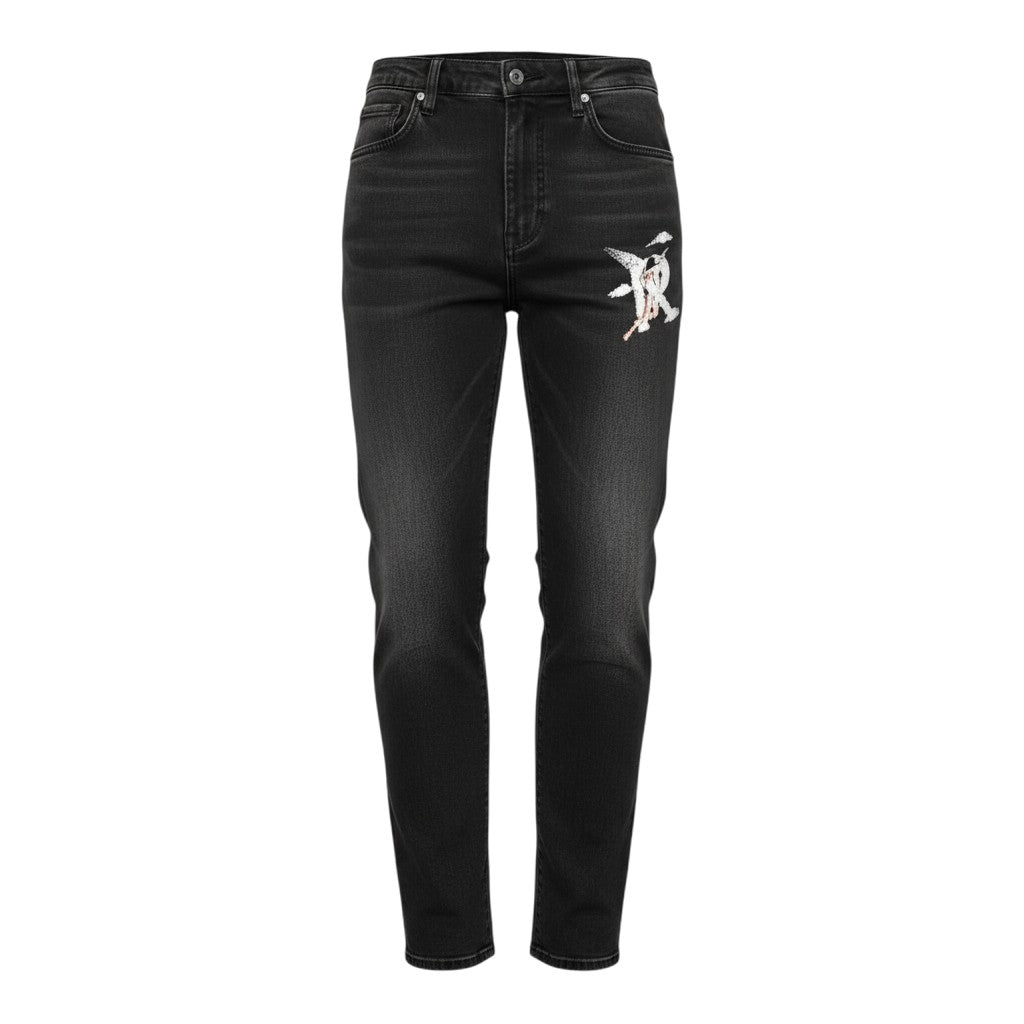 Nimbus Graphic Denim Set of 2: Elevate Your Co-ord - Black