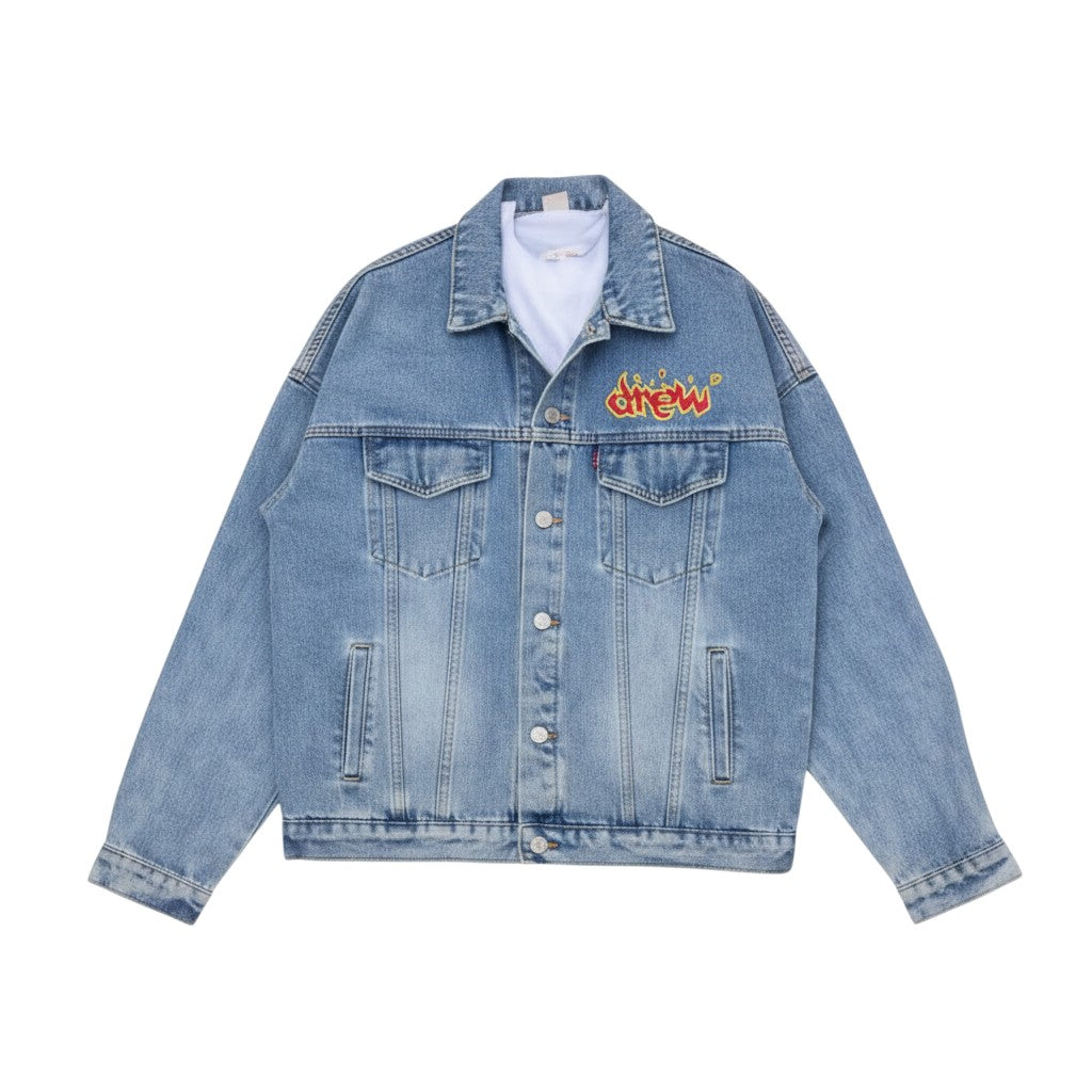 The Graphic Denim Co-ord (Two pieces) - Blue