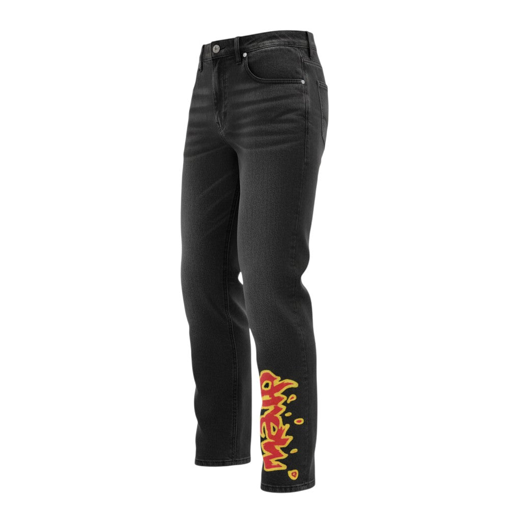 The Graphic Denim Co-ord (Two pieces) - Black