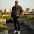 Nimbus Graphic Denim Set of 2: Elevate Your Co-ord - Black