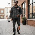 The Graphic Denim Co-ord (Two pieces) - Black