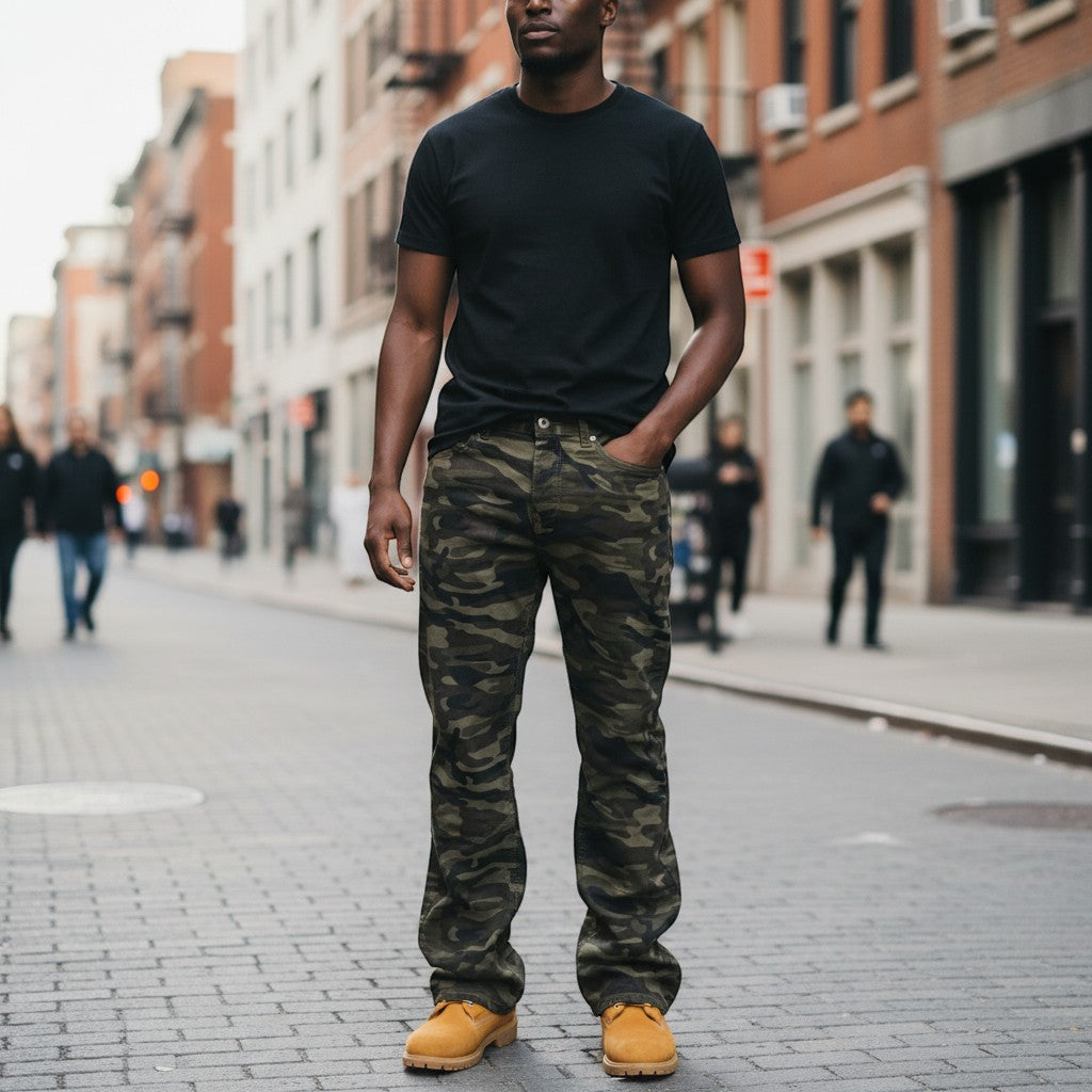 The "Midnight Camo" Patchwork Denim