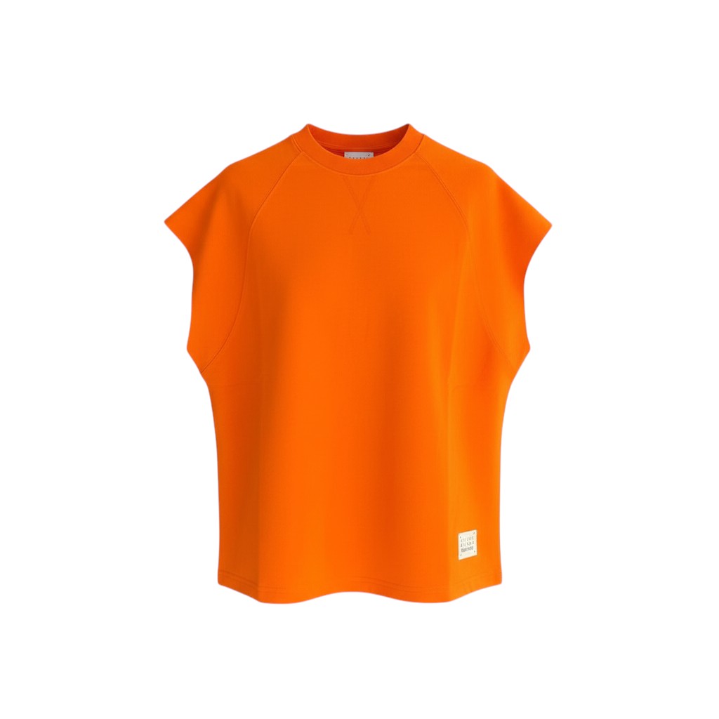 Orange Sleeveless Sweatshirt