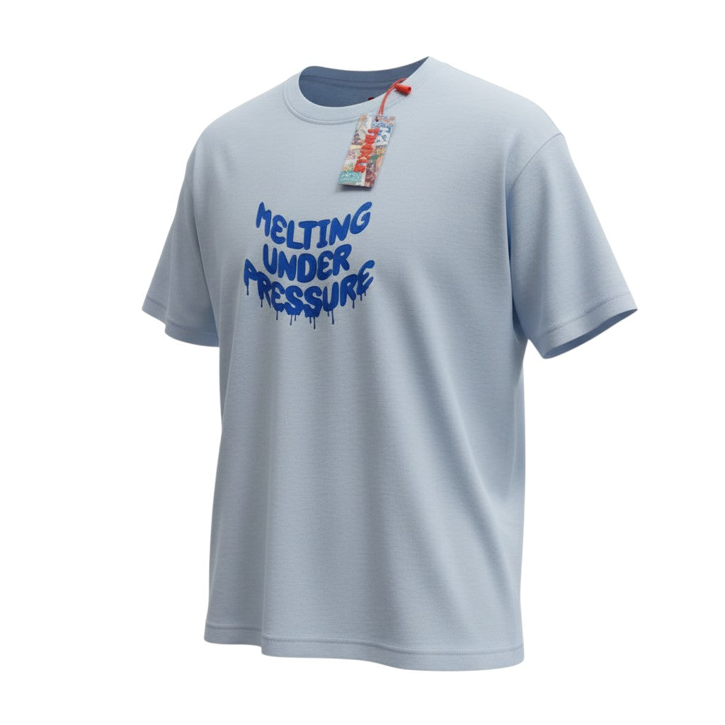 The Sky Blue "Melting Under Pressure" Graphic Tee (L)