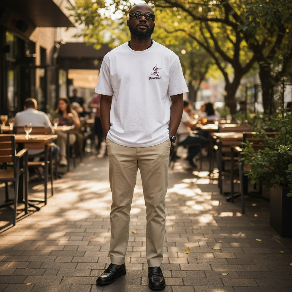 The Optic White "Drip Coyote" Streetwear Tee (L)