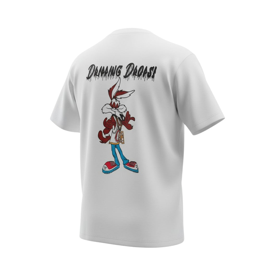 The Optic White "Drip Coyote" Streetwear Tee (L)