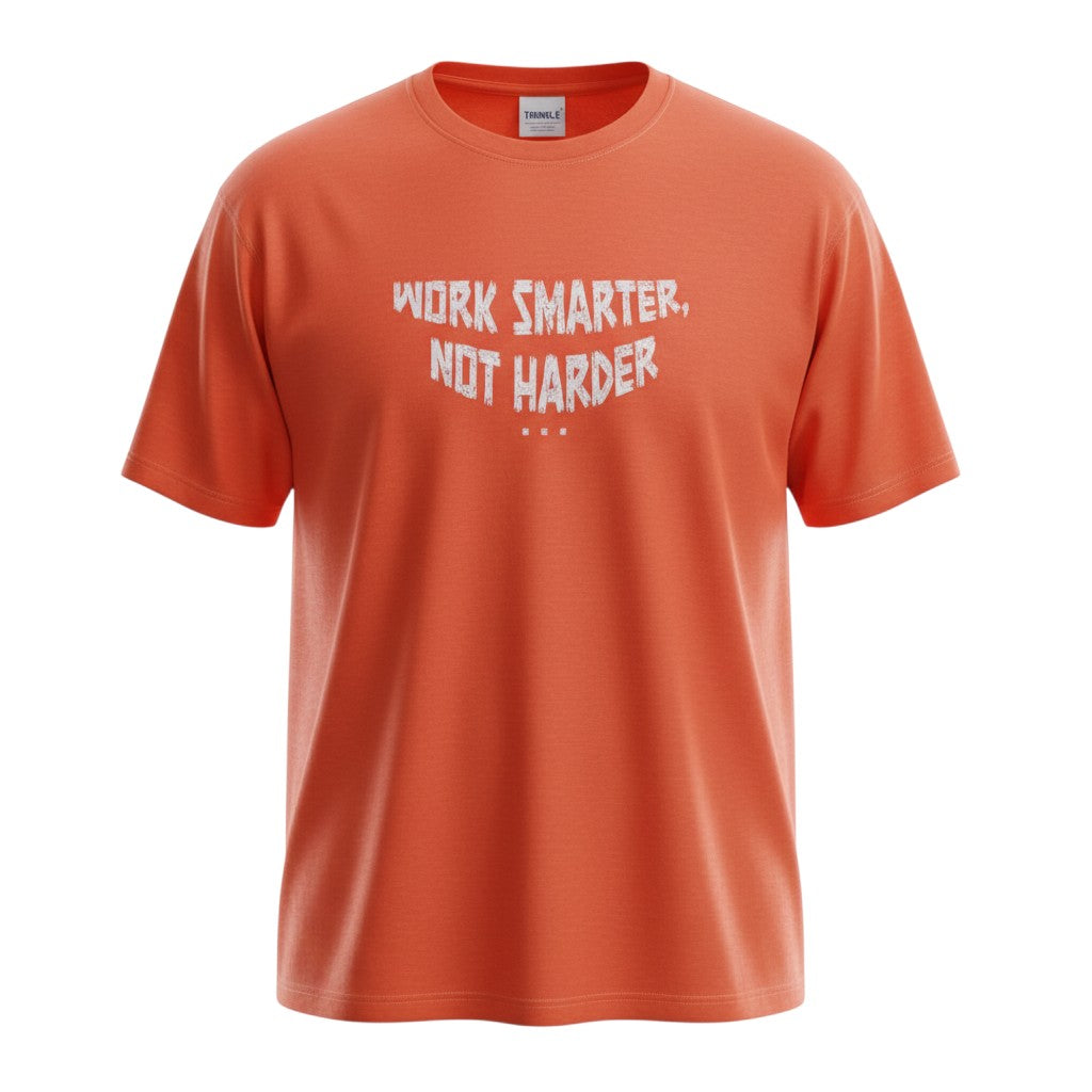 The Burnt Orange "Work Smarter" Statement Tee (XL)