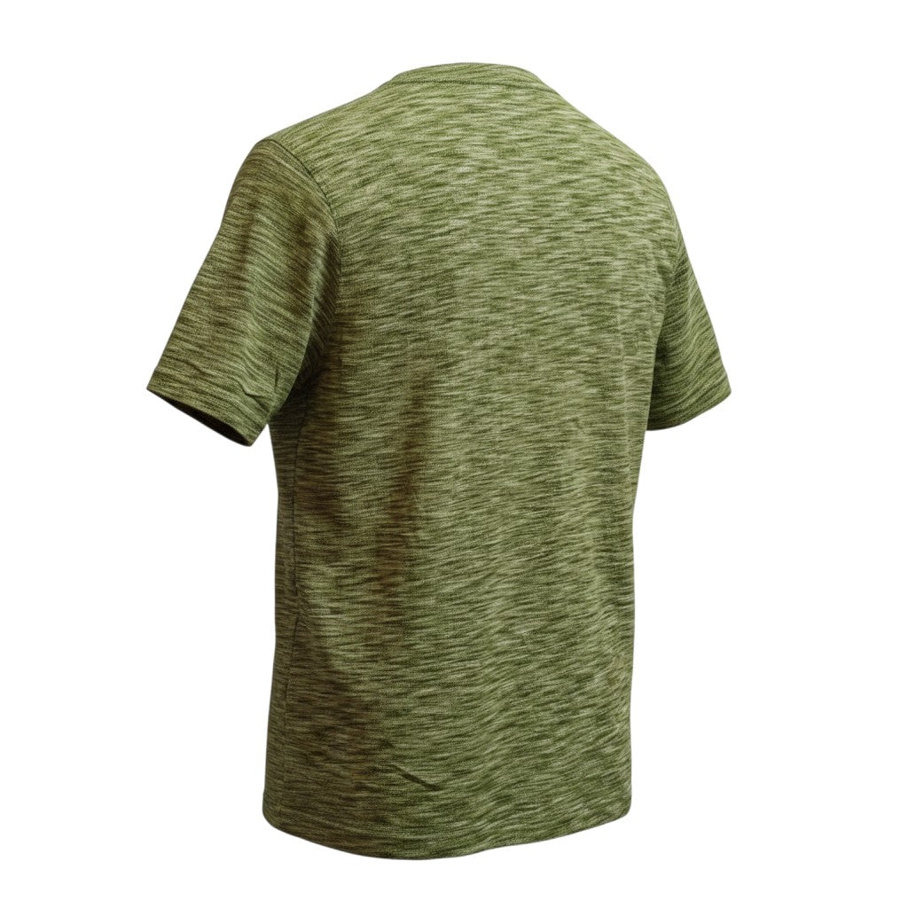The Olive Space-Dye Textured Pocket Tee (L)