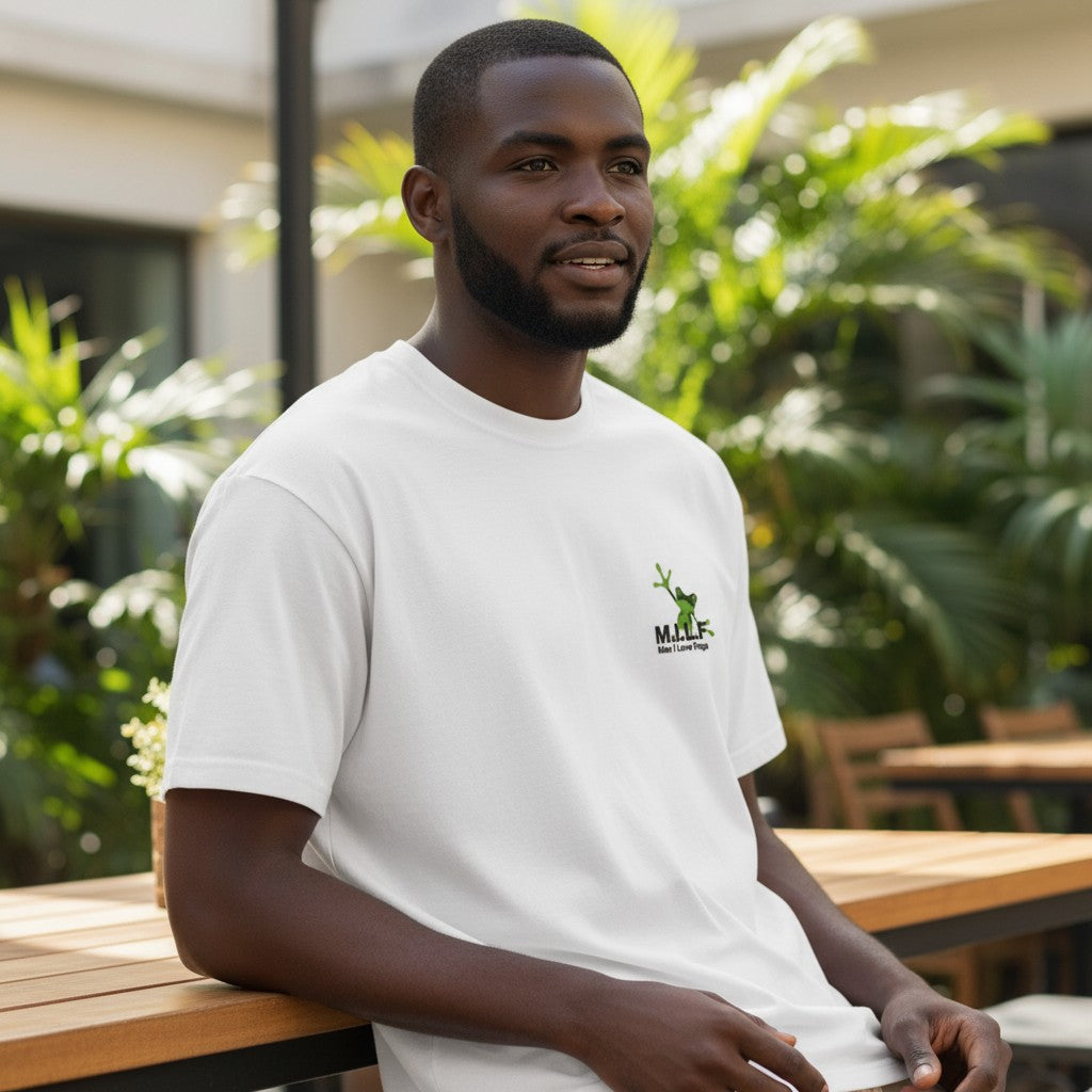 The Optic White "Man I Love Frogs" Graphic Tee (L)