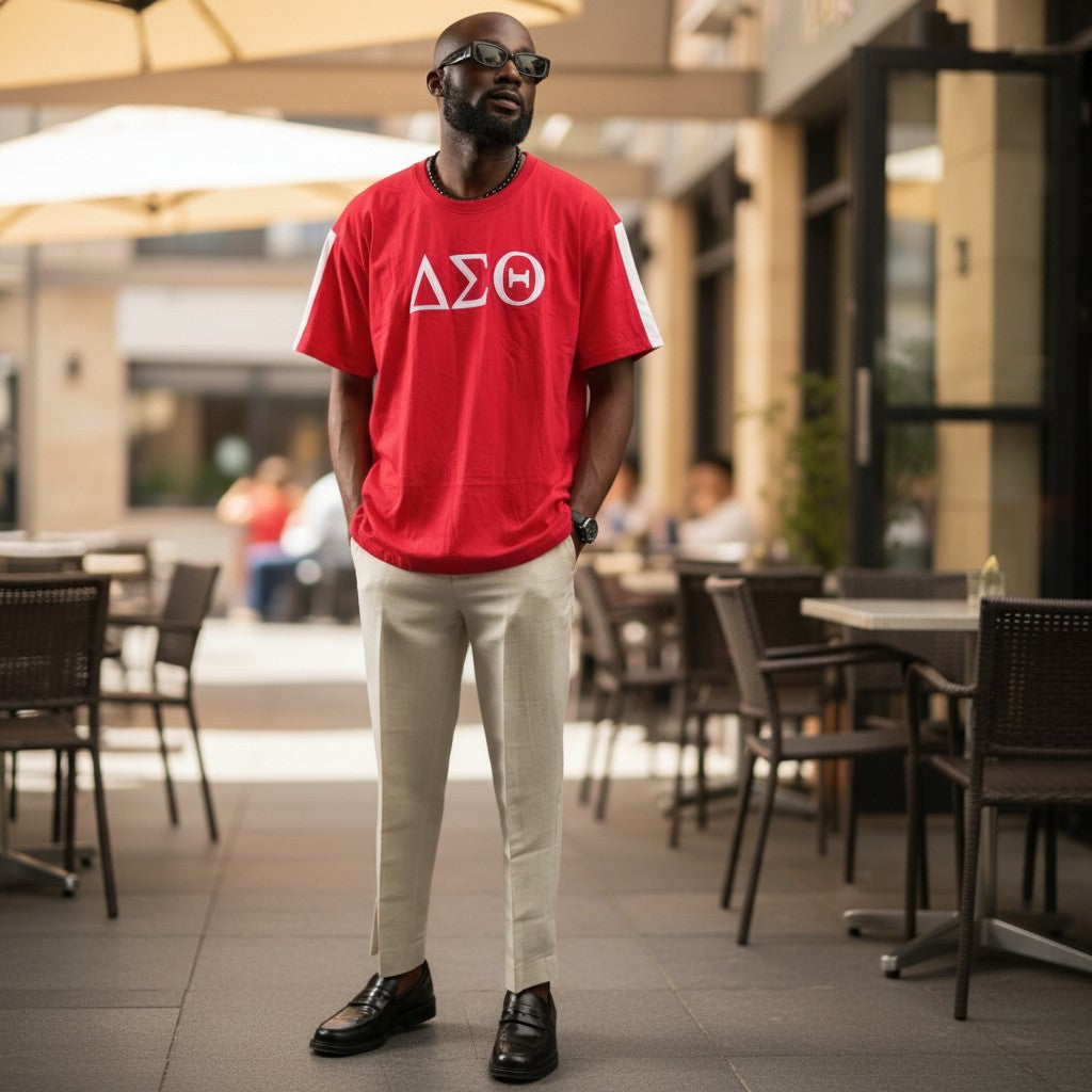 The Crimson Delta Sigma Theta Greek-Letter Tee (XL)
