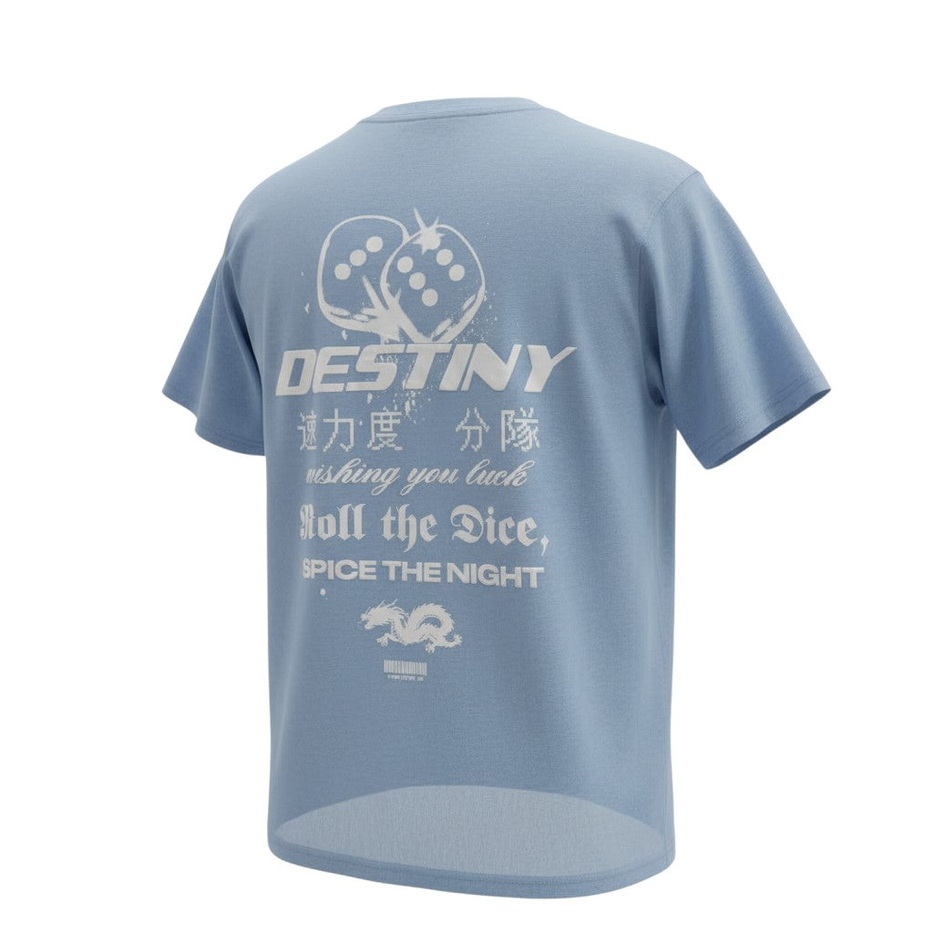 The Stone Blue "Destiny" Dice Tee (L)
