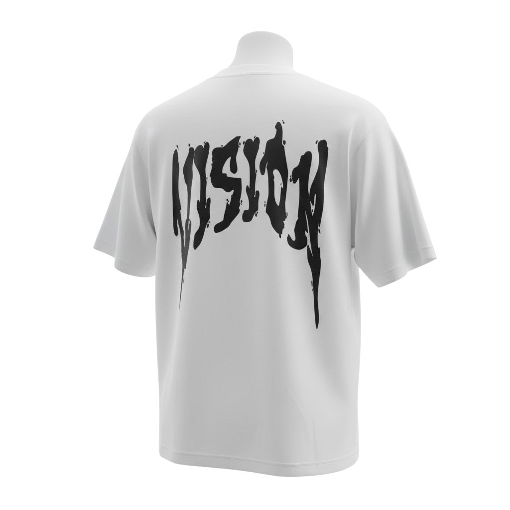 The Optic White "Vision" Distorted Graphic Tee (XL)