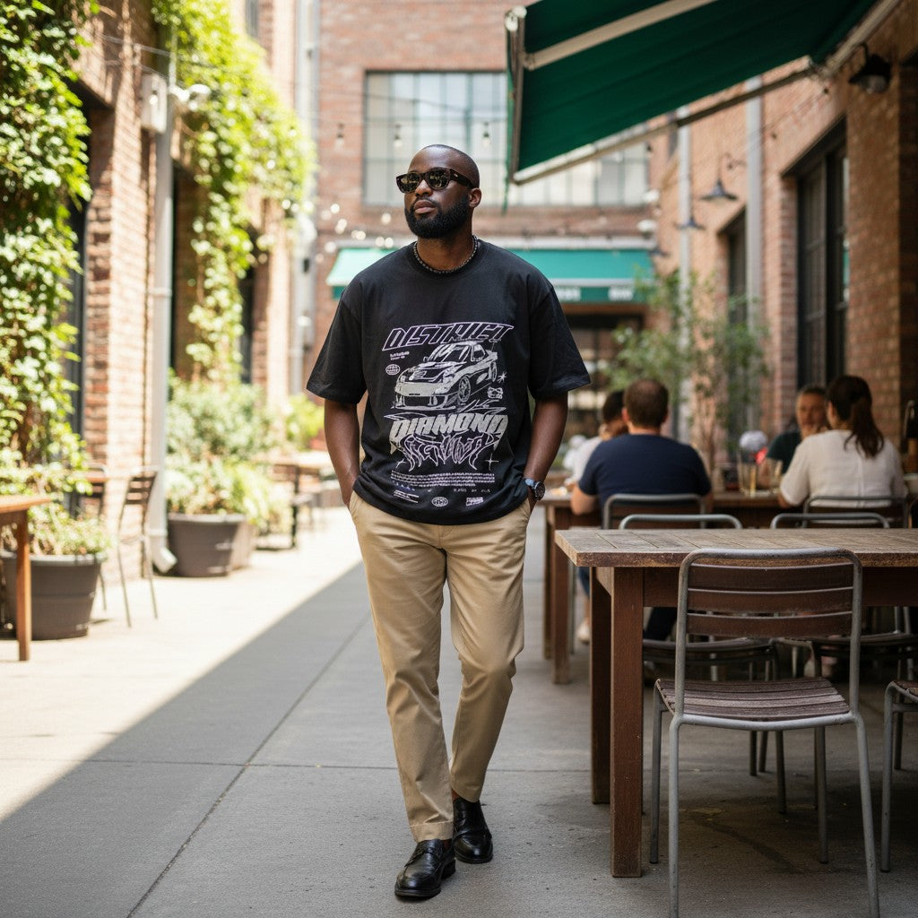 The Anthracite Diamond Highway Racer Tee (XL)