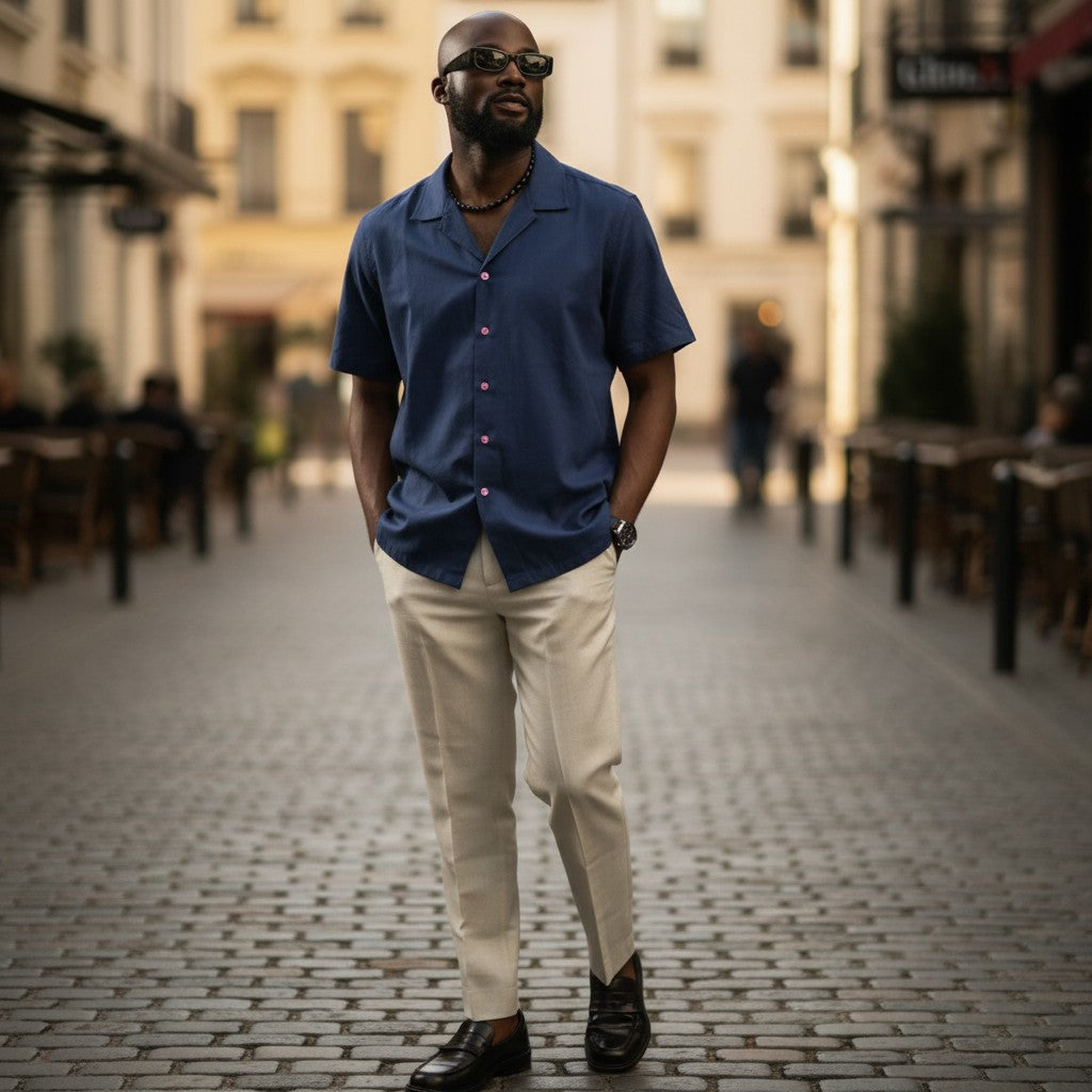 The Midnight Navy "Rever Flow" Utility Shirt (L)