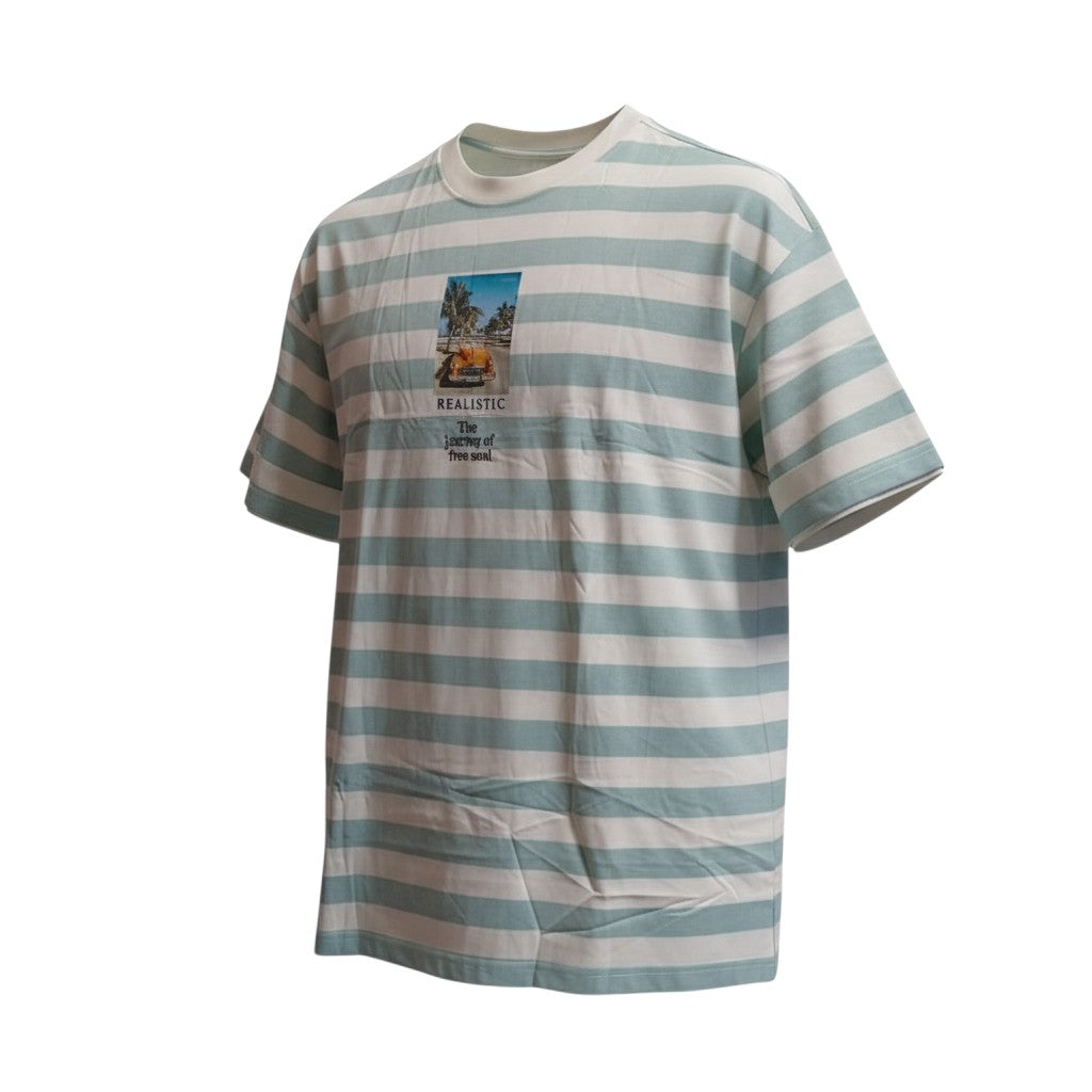 The Mint Stripe Free Soul Tee (L)