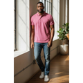 Crimson Heather Micro-Dot Polo Medium Size