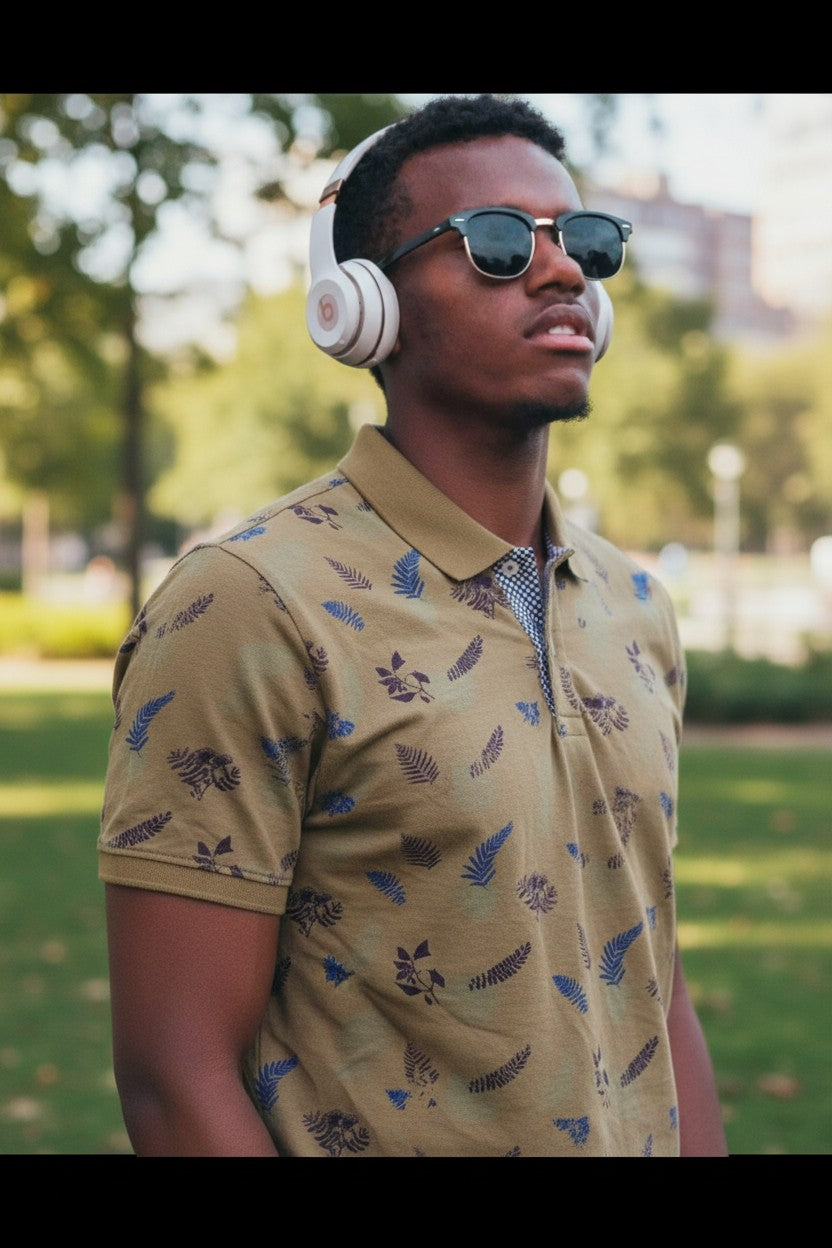 Safari Fern Printed Polo L
