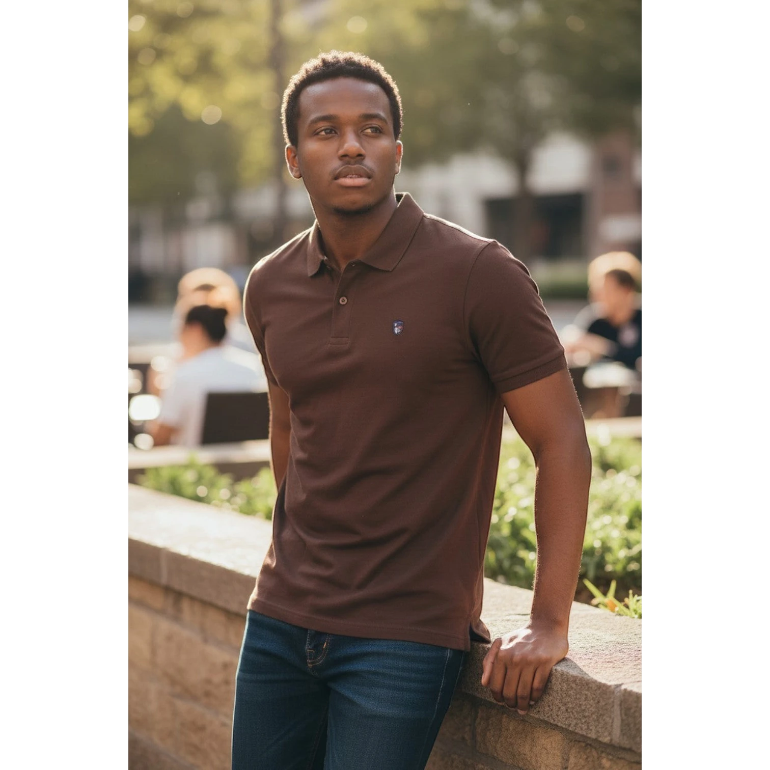 Mocha Onyx Shield Polo L